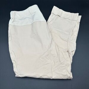 GAP Womens XS Beige Casual Crop Pants Elastic‎ Waist Lightweight Trousers